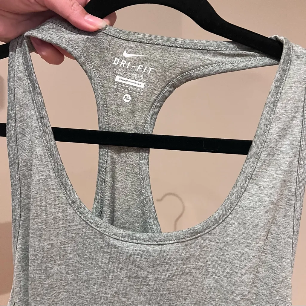 Nike Dri Fit Green/Gray Tank Top - Image 2