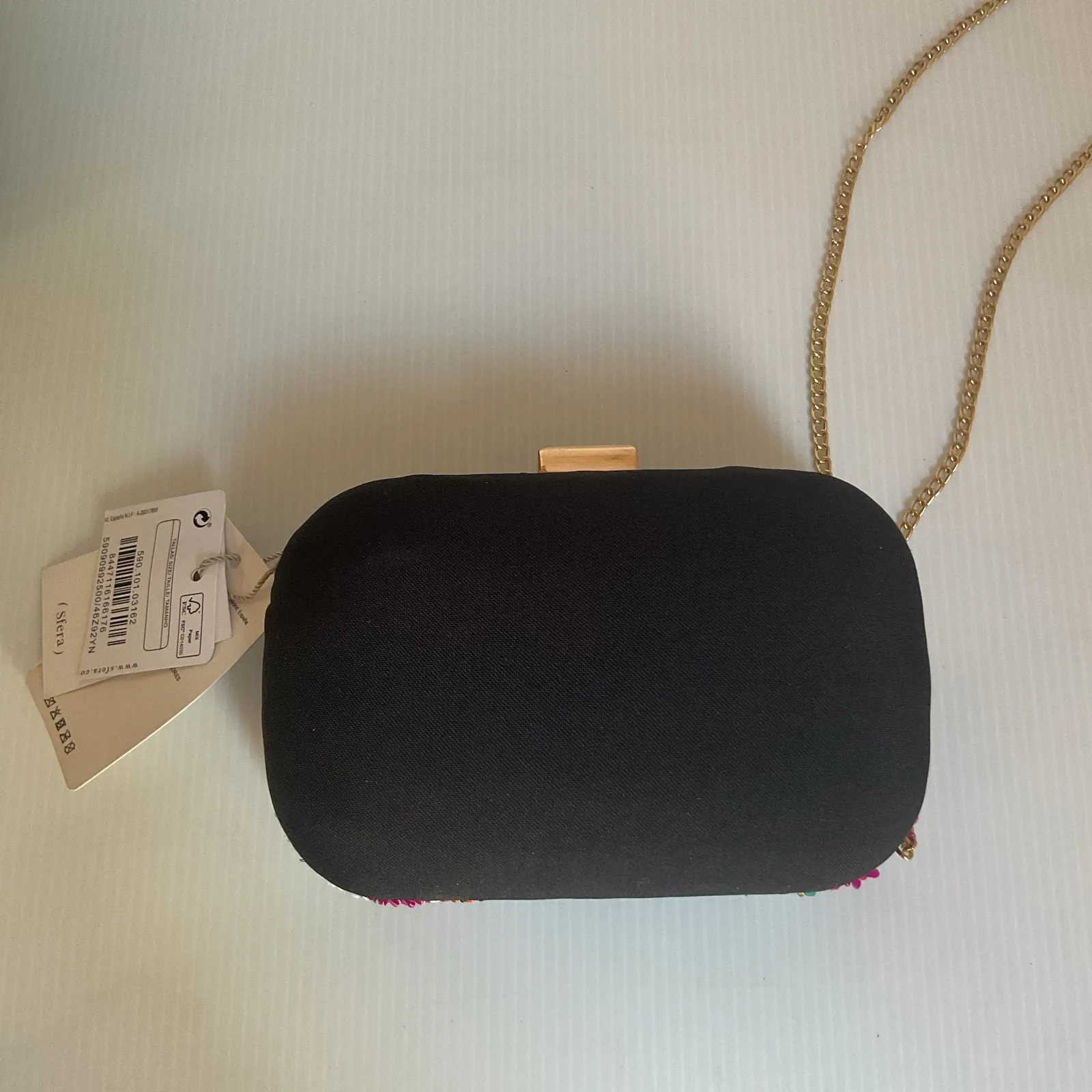 Sfera Beaded Sequin Clutch Purse – Chain Strap – Evening Bag - Image 4