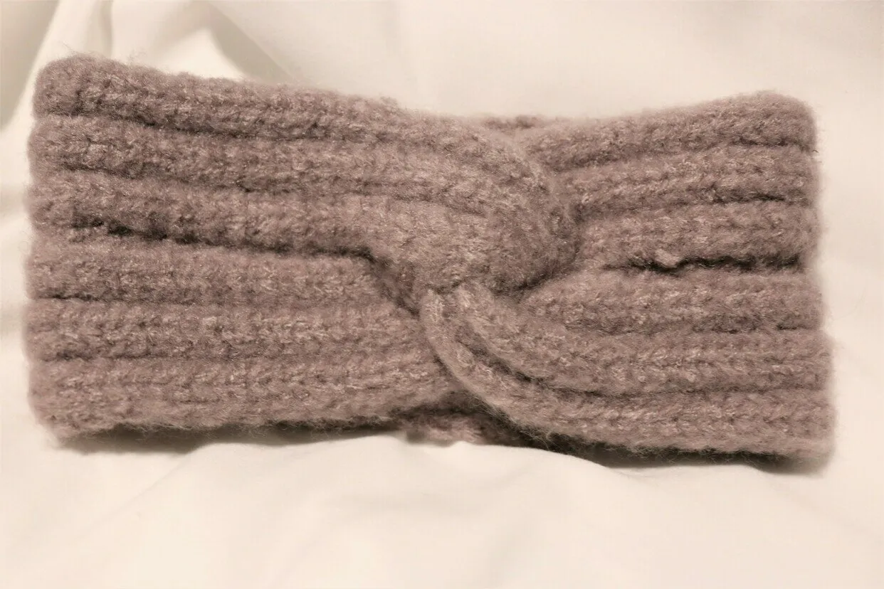 Purple knit headband Fluffy Soft twist front pull on Asos Design - Image 6