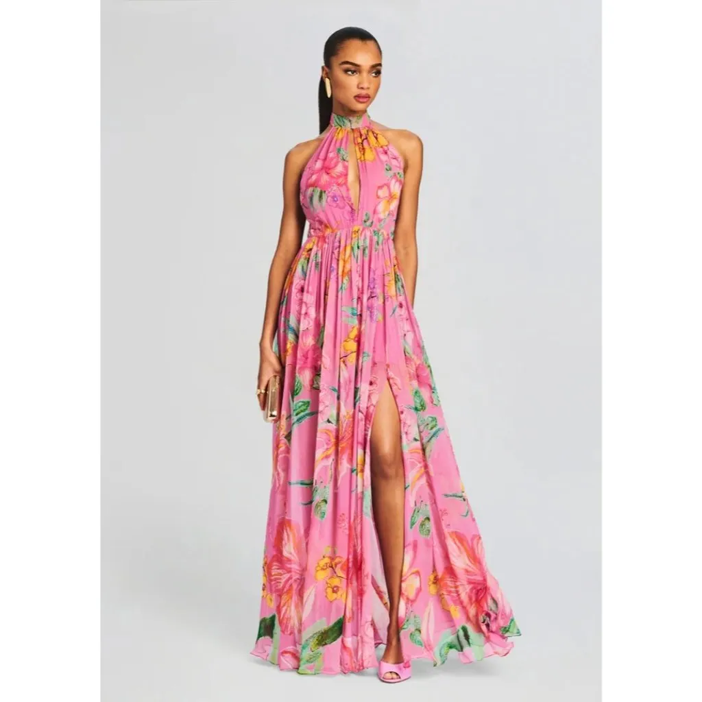 ROCOCO SAND Megan Maxi Dress in Pink Floral Small New Womens Long Gown - Image 10