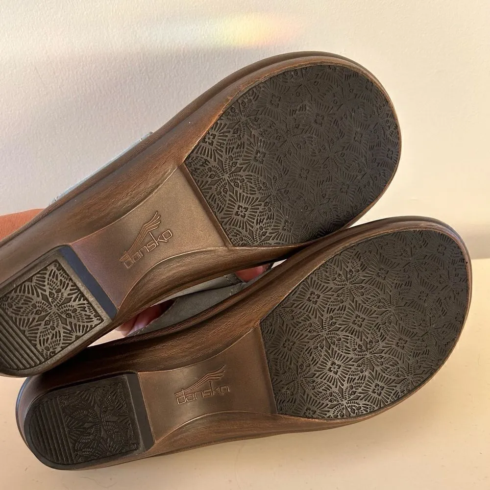 Dansko Blue Suede Leather Sandals Size 9.5 - Image 4