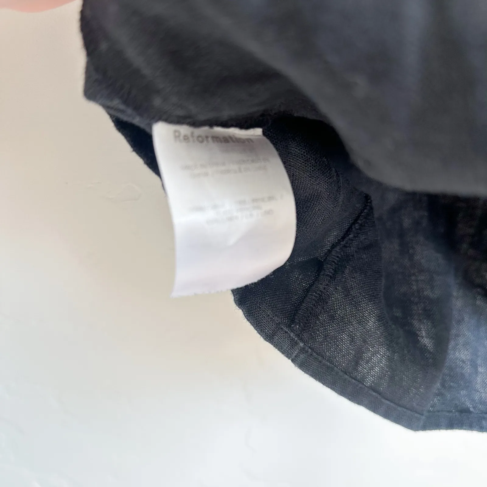 Reformation | Isha 100%‎ Linen Halter Tie Mini Coastal Dress in Black Size 4 - Image 7