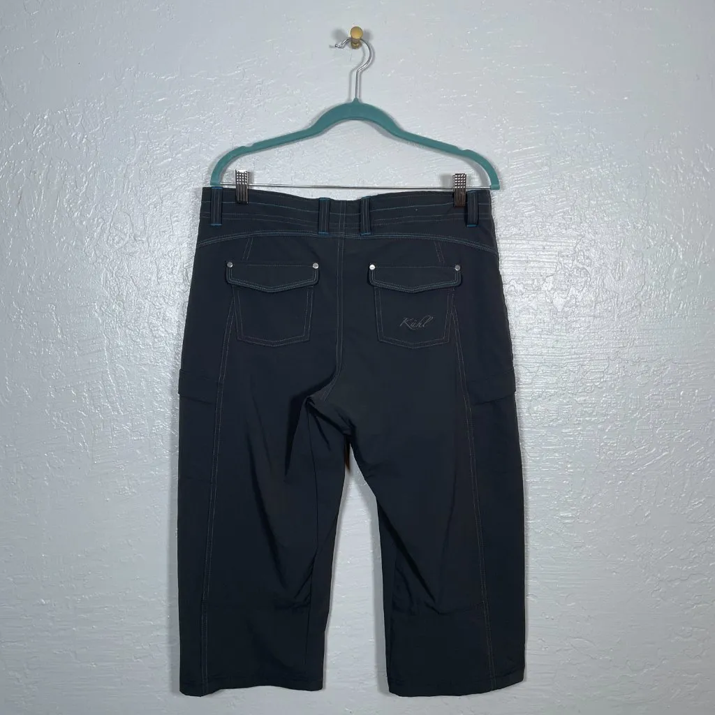 Kuhl Women 12 Gray Cropped Pants Cargo Pockets Quick Dry Gorpcore Hiking Outdoor - Image 5