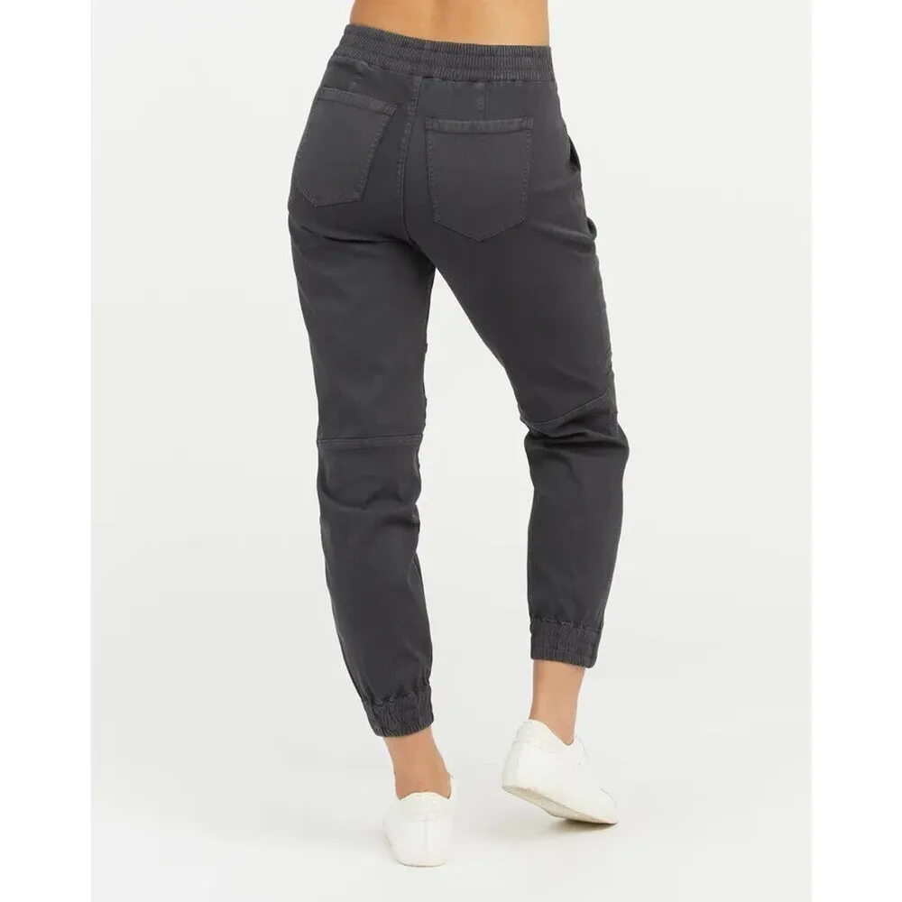 NWT Spanx Twill Cargo Pants Tapered Leg High Rise Womens Black Size Medium Tall - Image 2