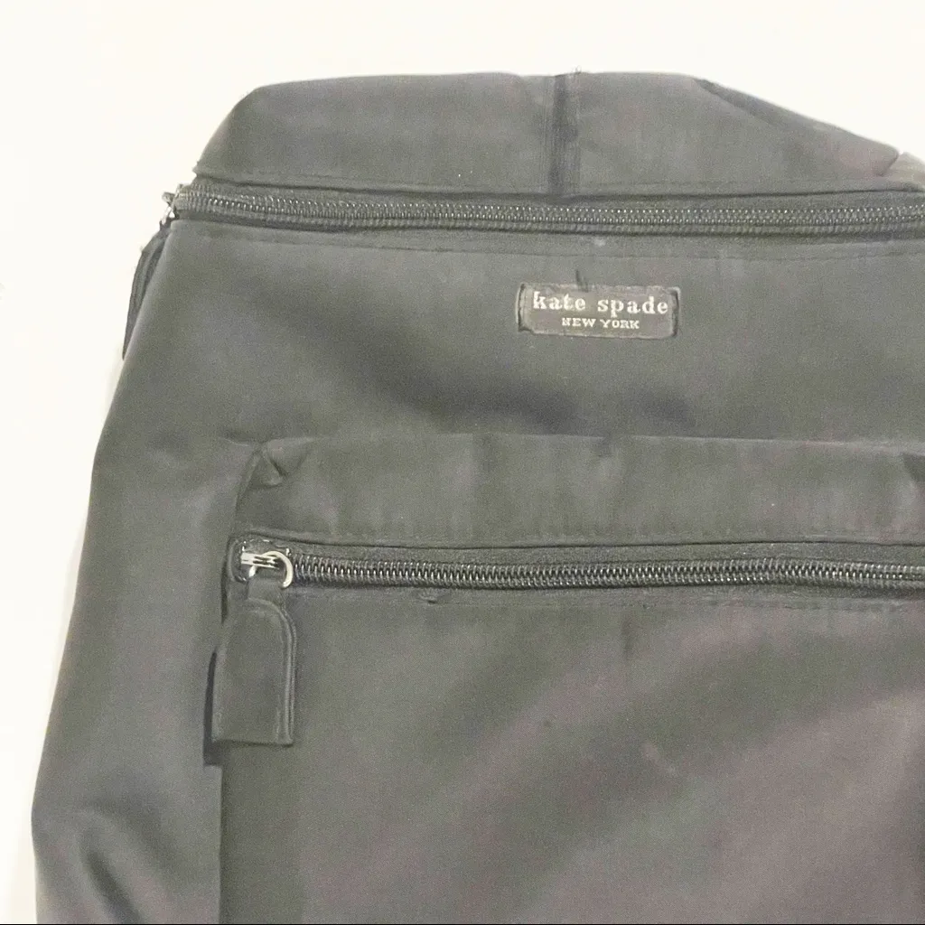 Kate Spade New York Vintage 90s Black Nylon Mini Backpack Bag Pocketbook School‎ - Image 3
