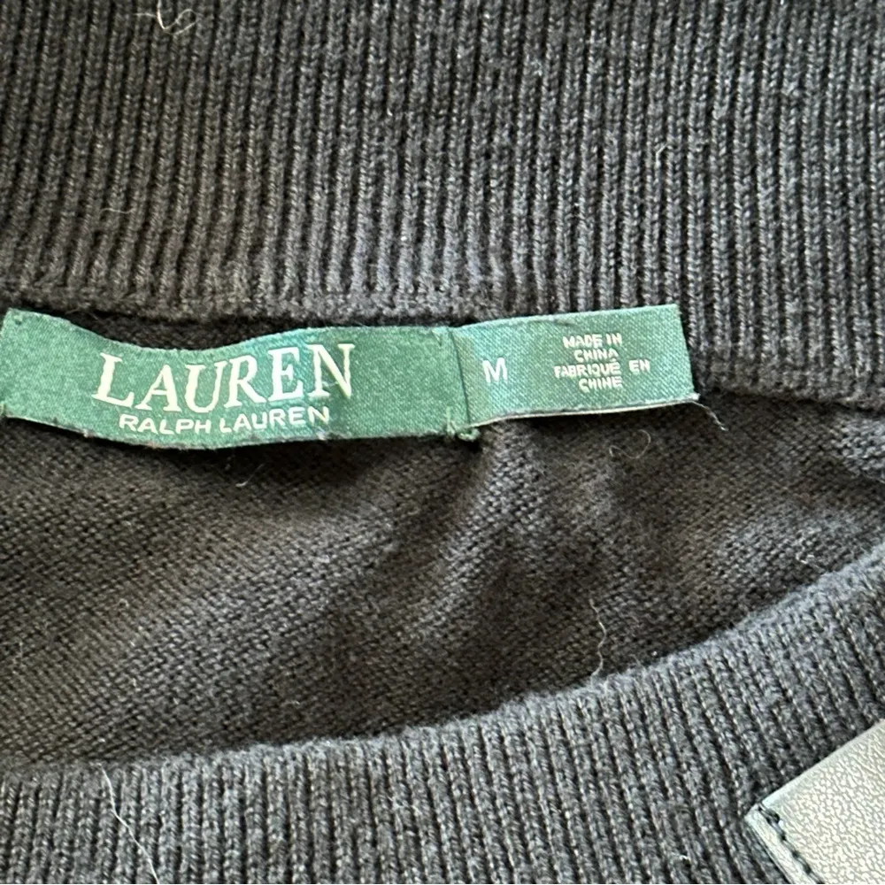 Lauren Ralph Lauren Women’s Size M Black Boatneck Silver Horse Bit Sweater - Image 5