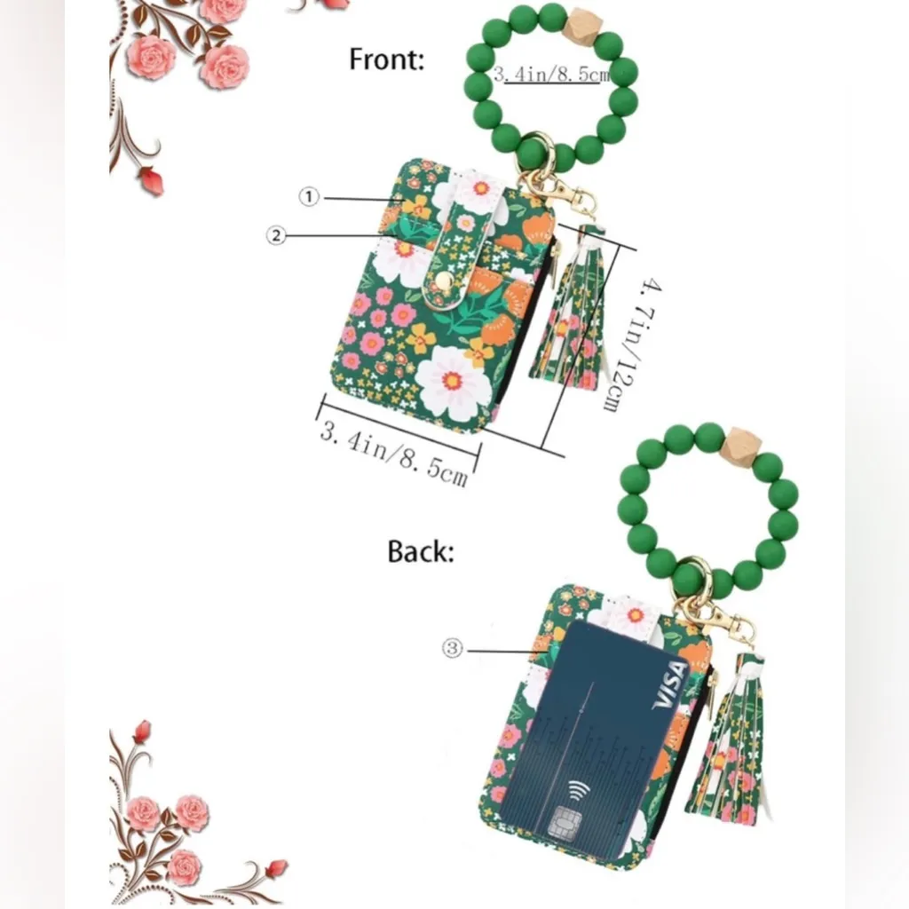NWOT Wallet Keychain Green - Image 2