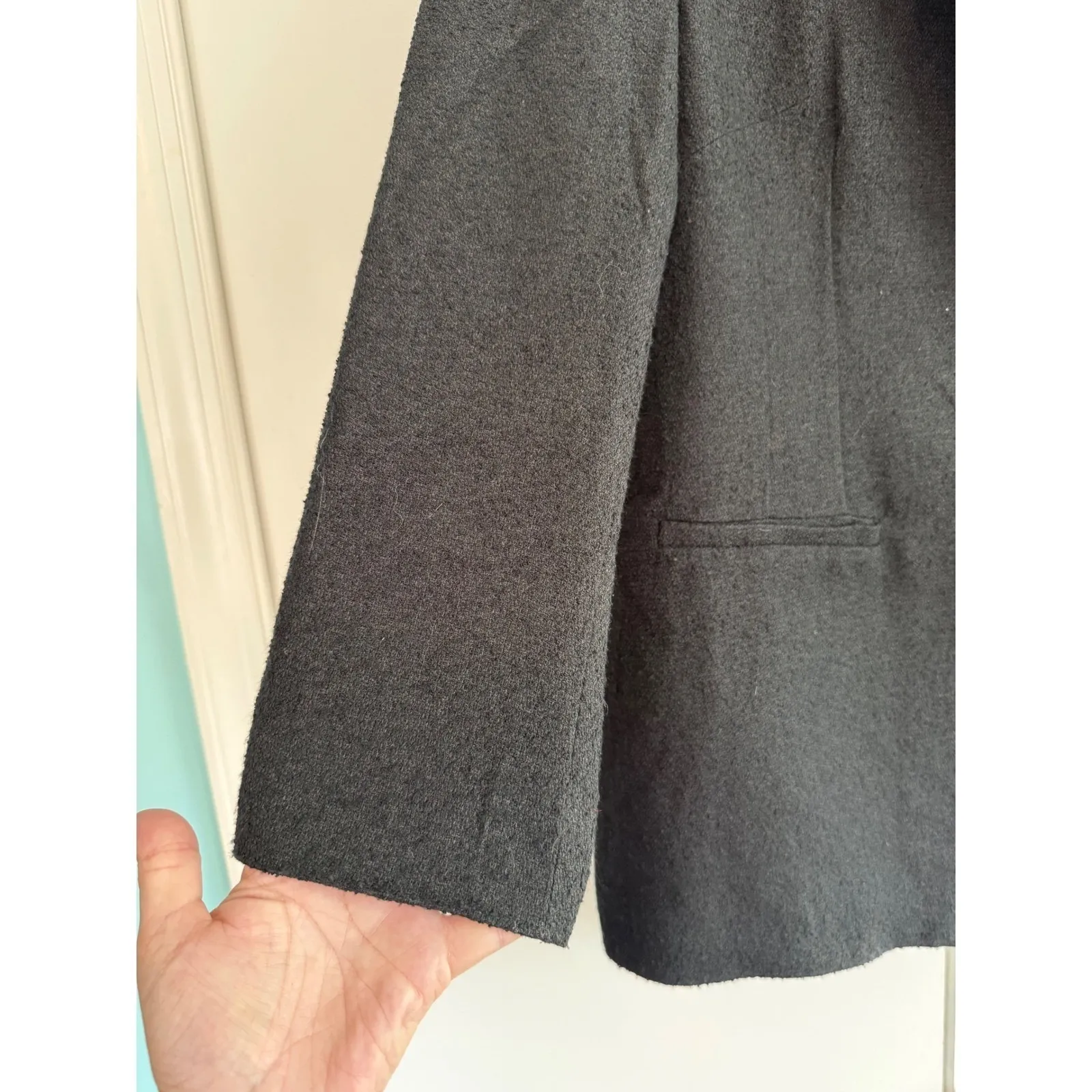 Hagger Black Textured Structured Blazer Size 14‎ | Classiccore | Dark Academia - Image 4