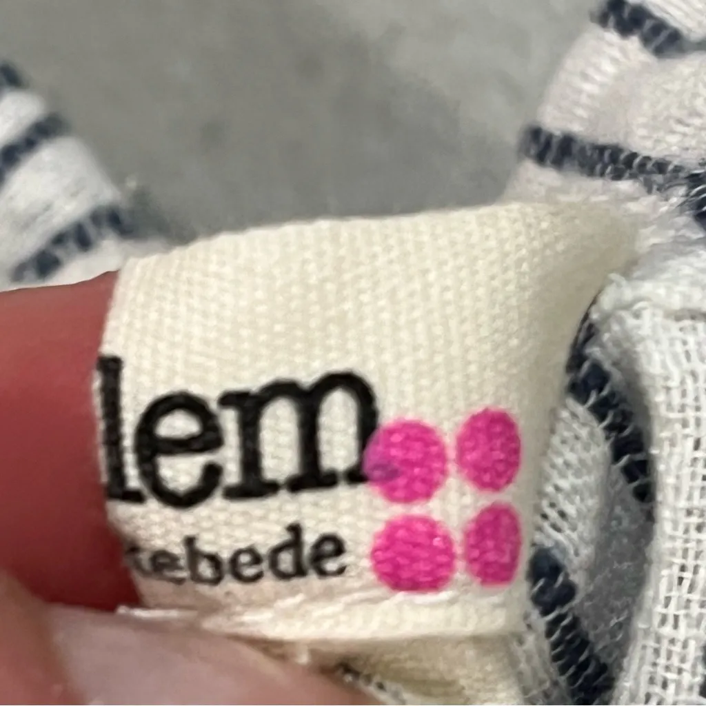 Lemlem  Split V Neck Striped Sleeveless Swim Beach Coverup size Small - Image 8