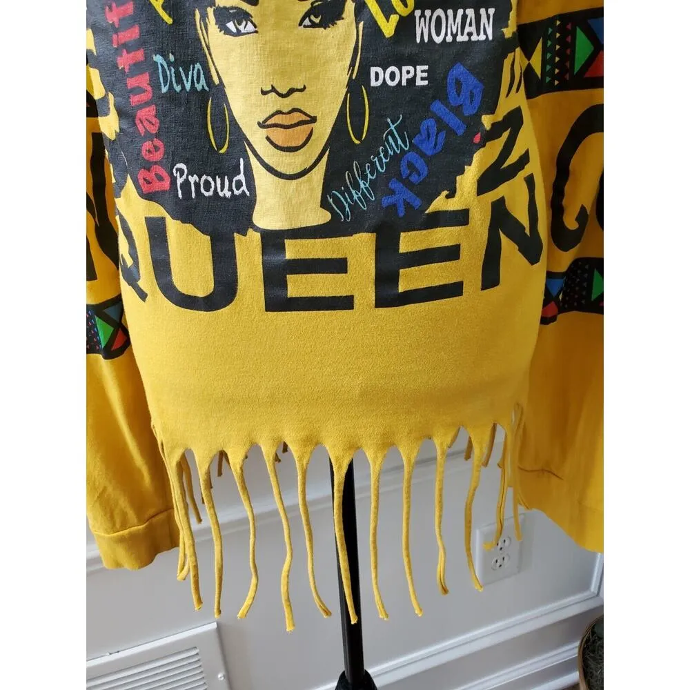 On Fire Womens Yellow 100% Cotton Crew Neck Long Sleeve Casual Top Shirt Size 2X - Image 5