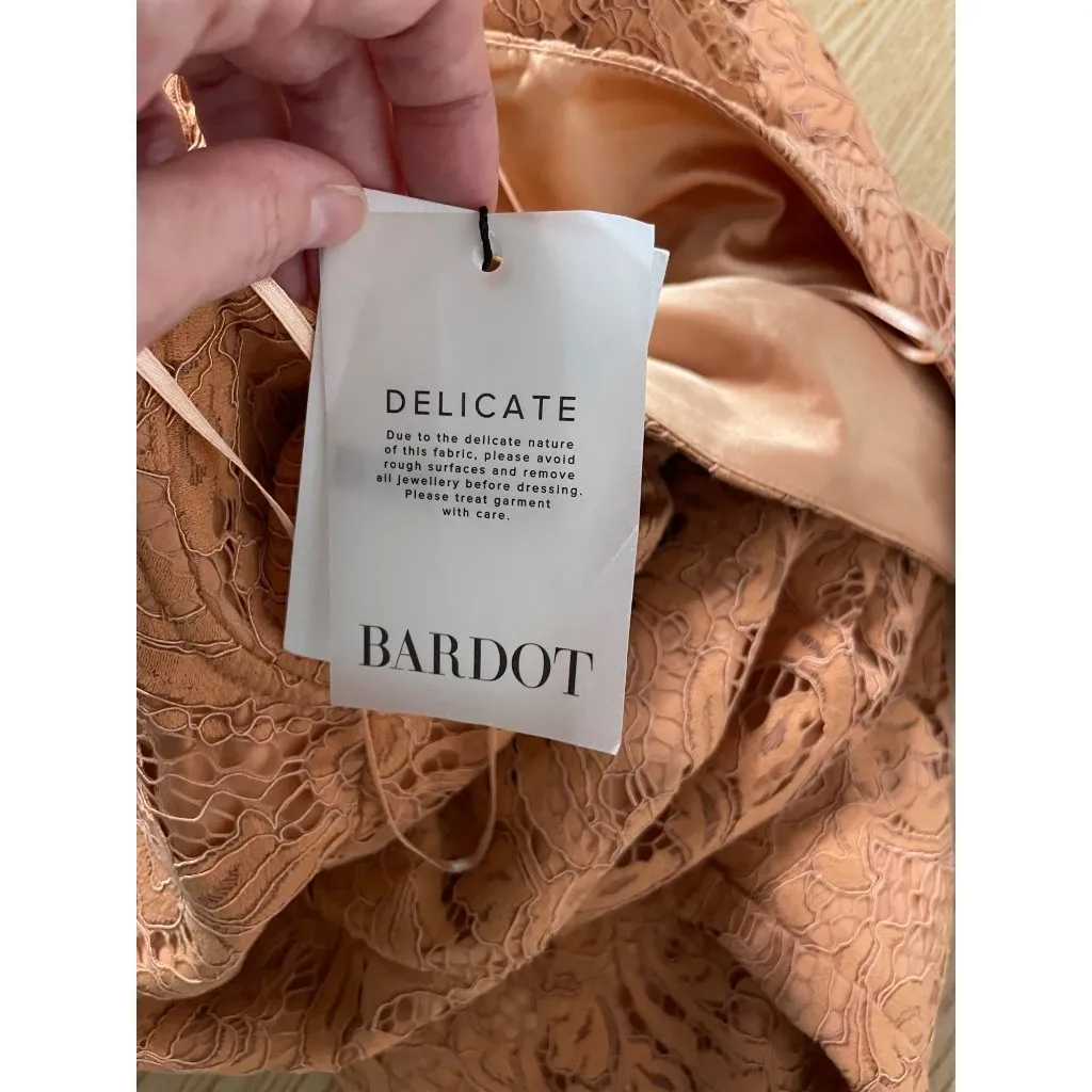 New Womens Bardot Lacey Halter Dress Underwired Copper Color size Xs - Image 8