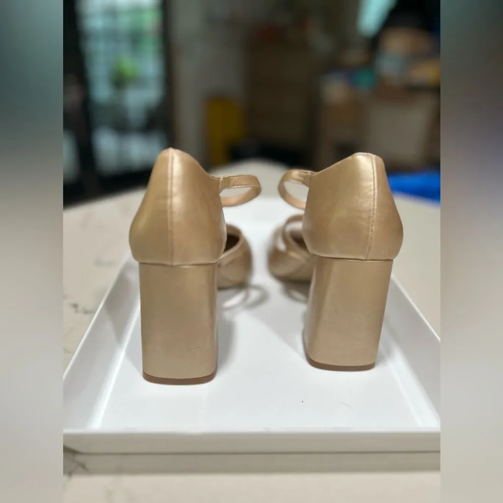 NEW Gold Journee Isadorah Mary Jane Pumps Shoes 8 $100 - Image 9