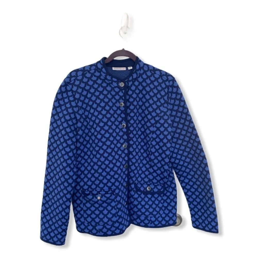 Isaac Mizrahi Live SZ L blue snap lightweight jacket - Image 2