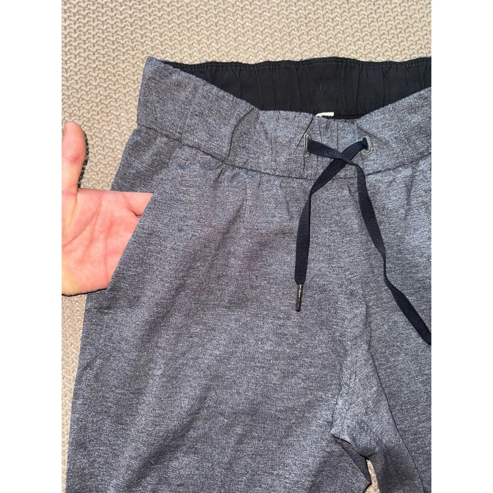 Lululemon On The Fly Pant Travel Full‎ On Luxtreme Heathered Black Size 2 - Image 3