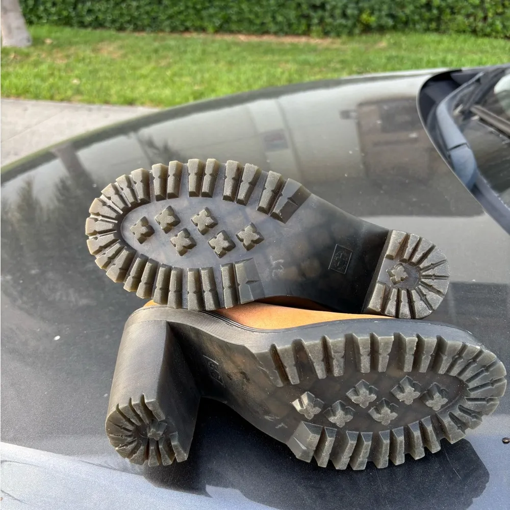 Dr Doc Martens Cordelia Brown Tan Heeled Heels court shoes size 8 - Image 7