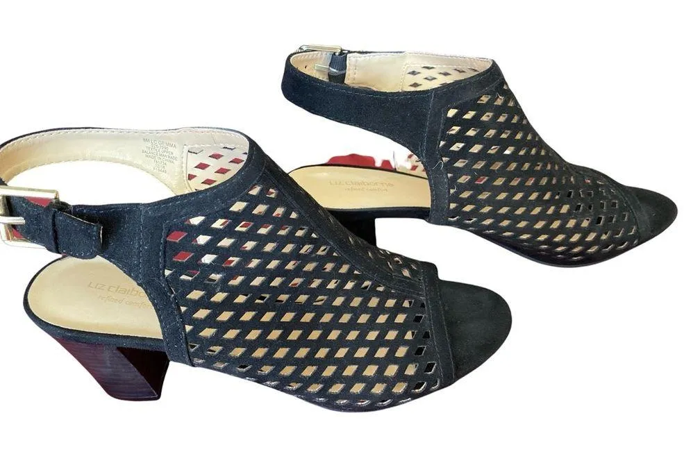 Black Liz Claiborne Suede Gemma Shoes, size 8 - Image 2