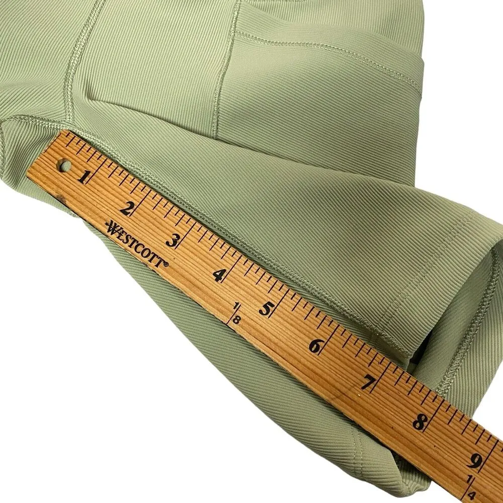 CALIA Womens XXS Mixed Rib Essential Bike Shorts Smudge Sage Green STAY THE PATH - Image 6