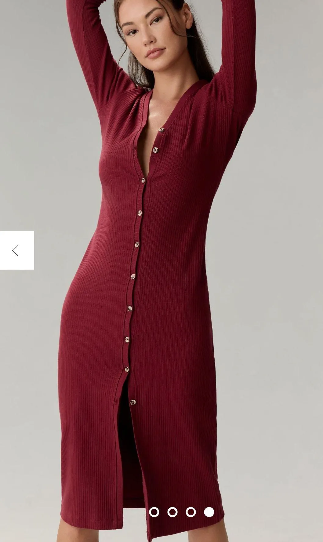 Anthropologie Red Midi Sweater Dress - Image 4