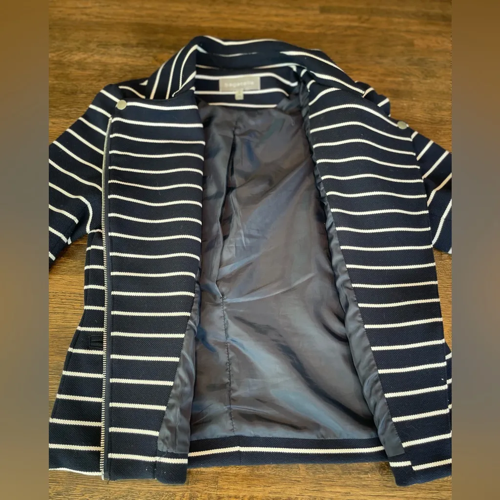 Bagatelle Moto Navy/White Stripe Jacket - size s - Image 3