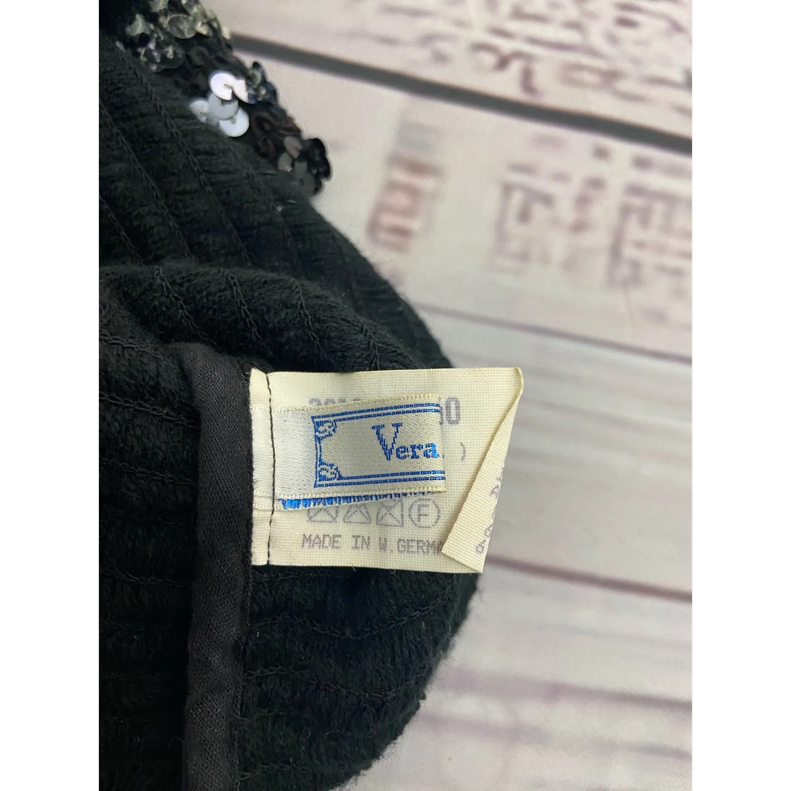 Vintage Vera Mont Tube Top Womens 10 Sequin Shine Stretch Germany Night Club - Image 6