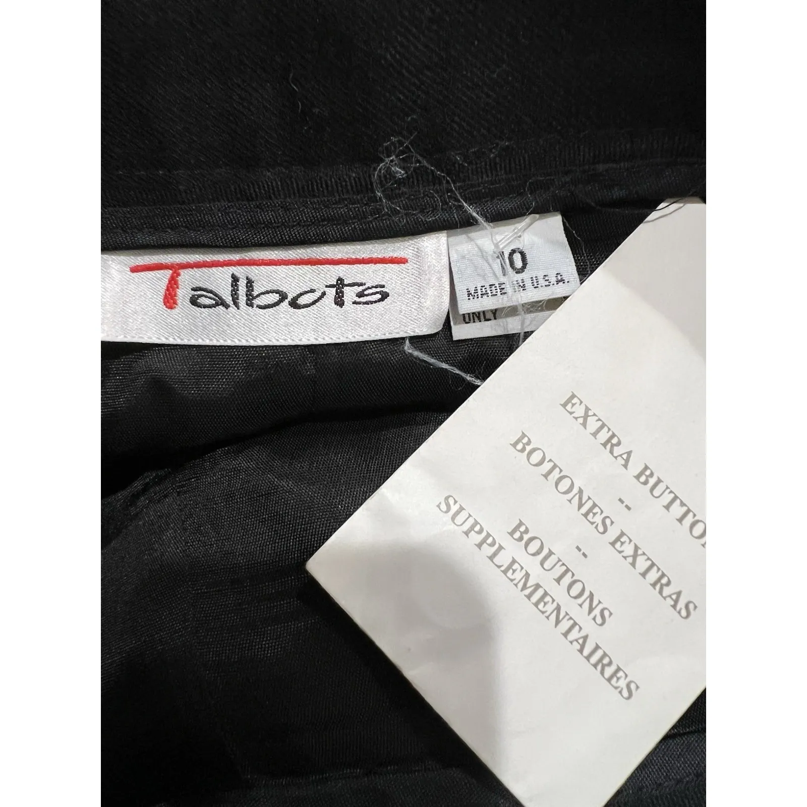 Vtg Talbots Black High Rise Pleated Wool Dress Pants Lined Minimalist Career - Image 4