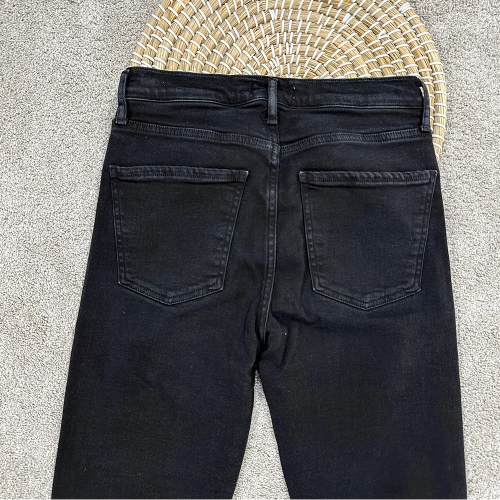 Agolde Women’s Sophie Mid Rise Ankle Skinny Jeans Zip Fly in Sane Black 26 - Image 8