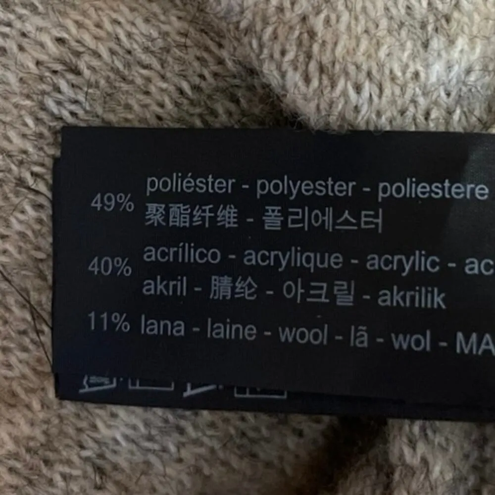 Zara Gray Cream Knit V Neck Sleeveless High Low Midi Sweater Tunic Top Size M - Image 5