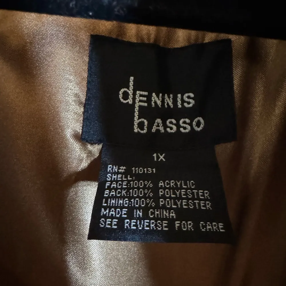 Dennis Basso Faux Fur Coat Leopard‎ Animal Print Size 1X Womens - Image 4