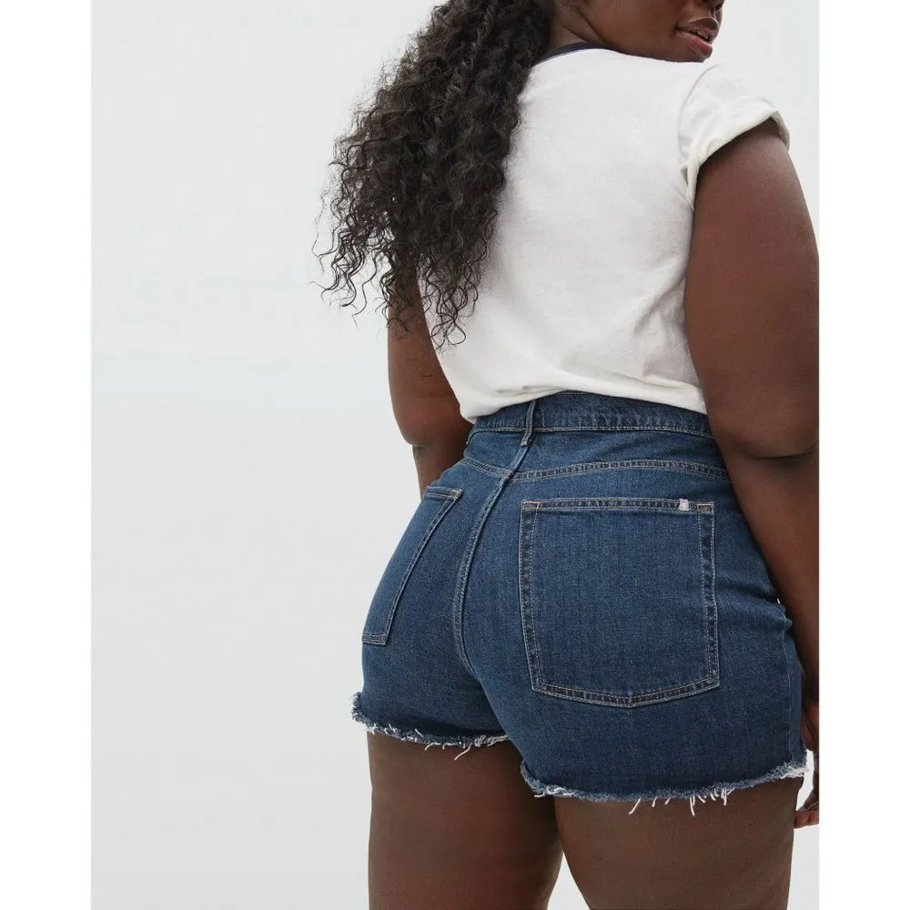 Everlane Womens The Way-High Jean Short Washed Midnight Cut Off 25 - Image 2