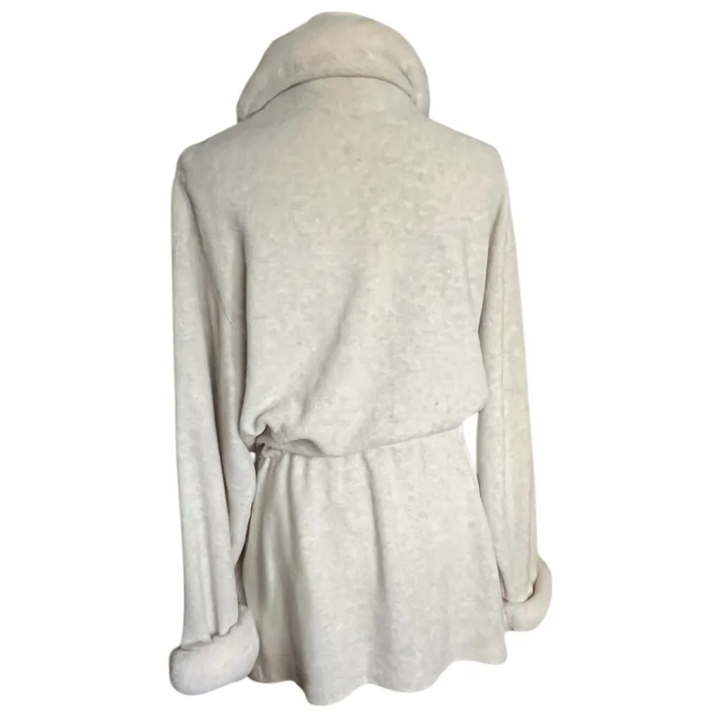 Cityscape Fleece Cinched Waist Zipper Pine Cone Jacket. SZ. XL. - Image 4