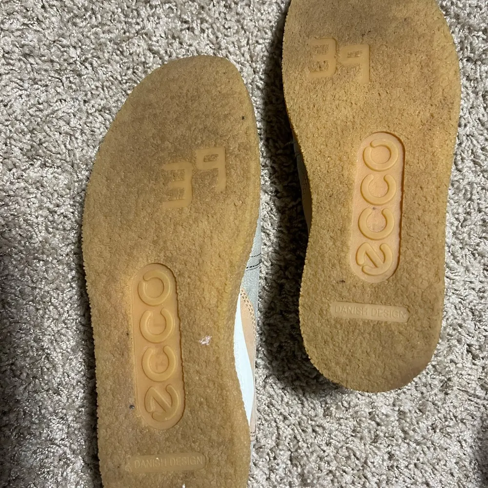 Ecco Crepetray Loafers Women's Sz 39 Grey Leather SlipOn Round Toe Comfort Shoes - Image 6