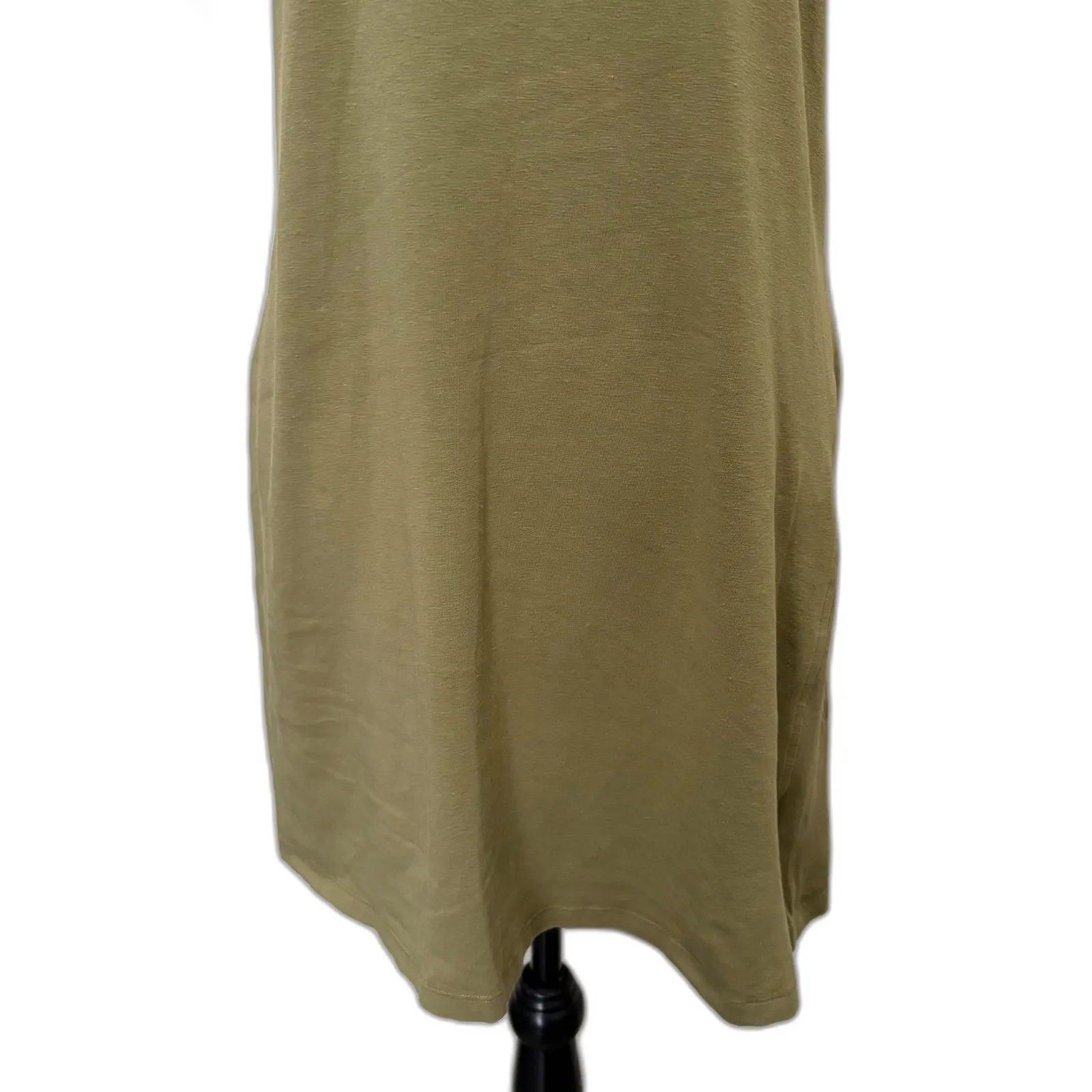 Lululemon All Yours T-Shirt Dress Solid Olive Green Athleisure Minimalist Size 6 - Image 3