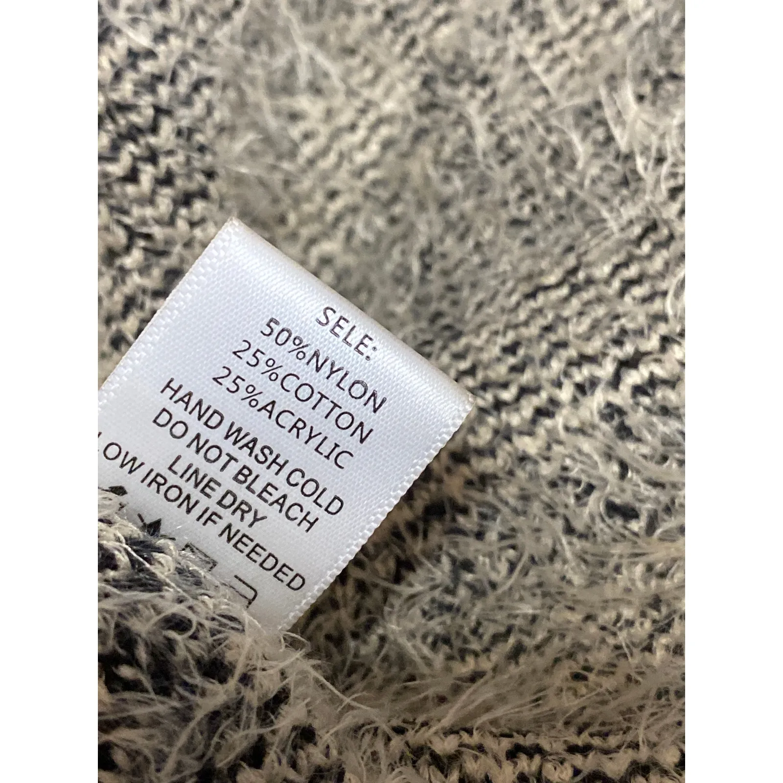 Women's Beige Black Tiger Print Eyelash Knit Longline Cardigan Sweater Top Sz S - Image 5