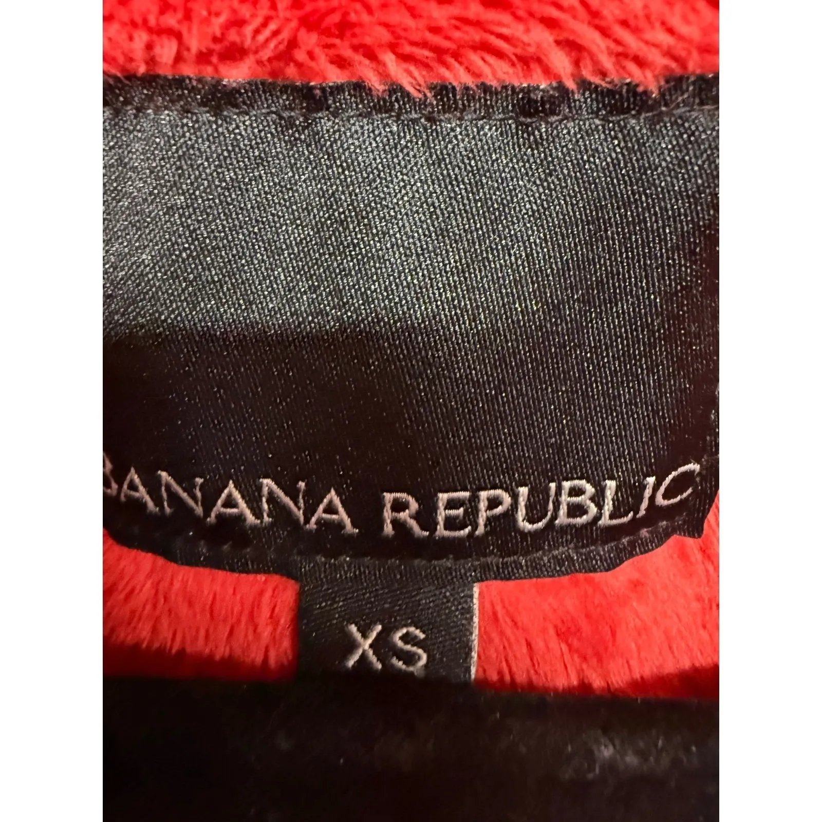 Banana Republic True Red Puffer Down Filled Water Repellent Jacket Coat Size XS - Image 7