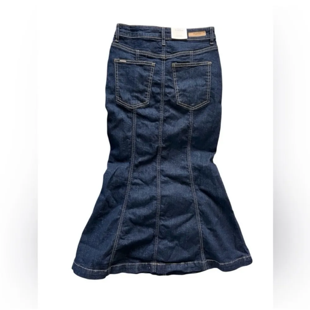 B.young Fit and Flare Denim Maxi Skirt | 4 Blue - Image 2