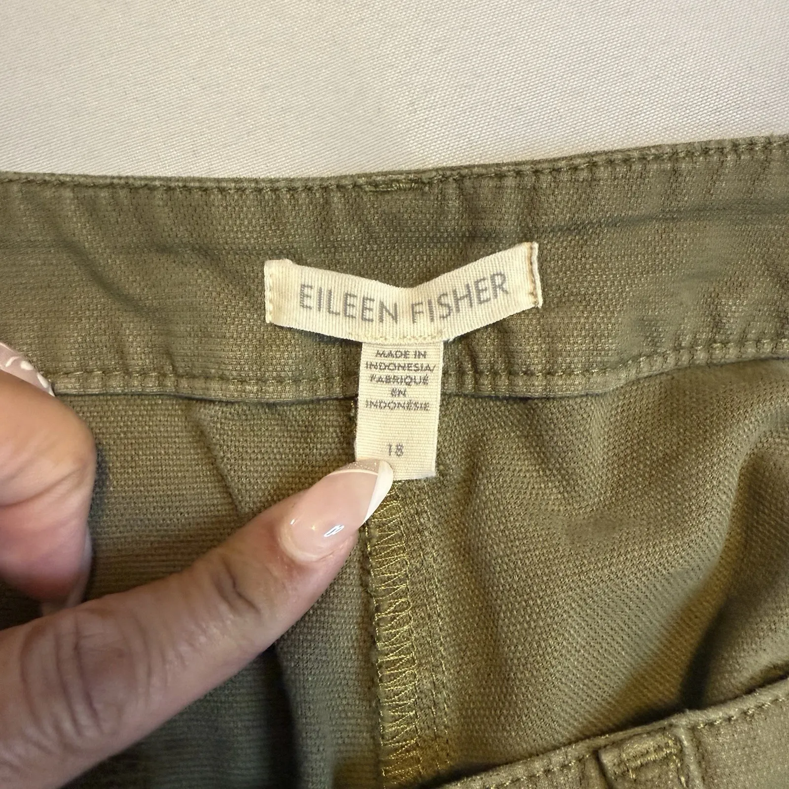 Eileen Fisher Organic Cotton Tencel Blend Casual Ankle Pant‎ Straight Leg Trendy - Image 5