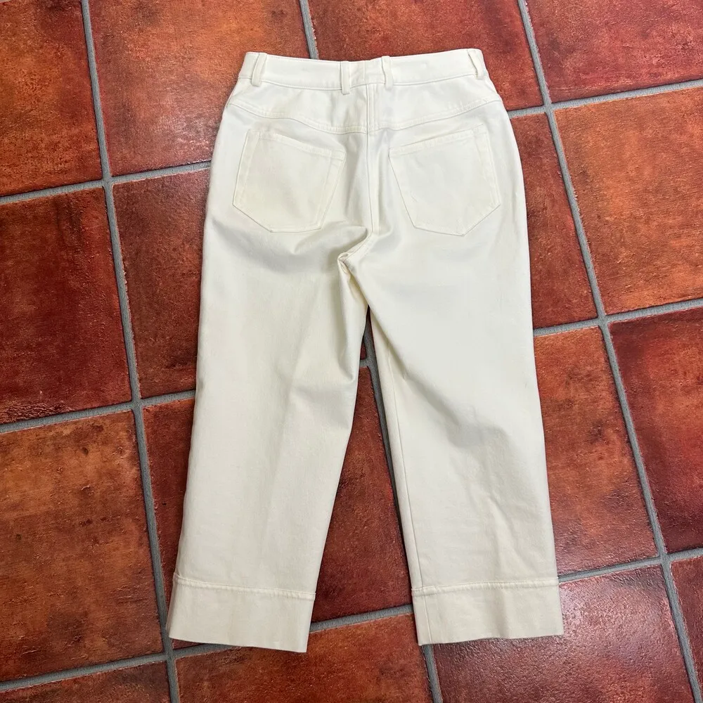 St. John Sport White High Waisted Cropped Pants Size 0 - Image 7