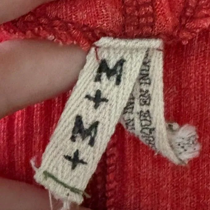 We the Free People London Town‎ Thermal Tunic Top Coral Oversized Size Medium - Image 4