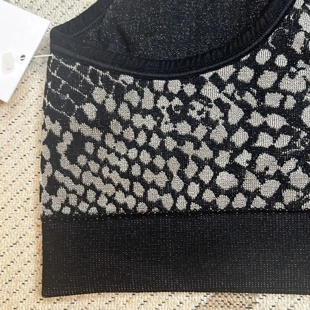 Spiritual Gangster snake skin print crisscross back sports bra, XS/S - Image 8