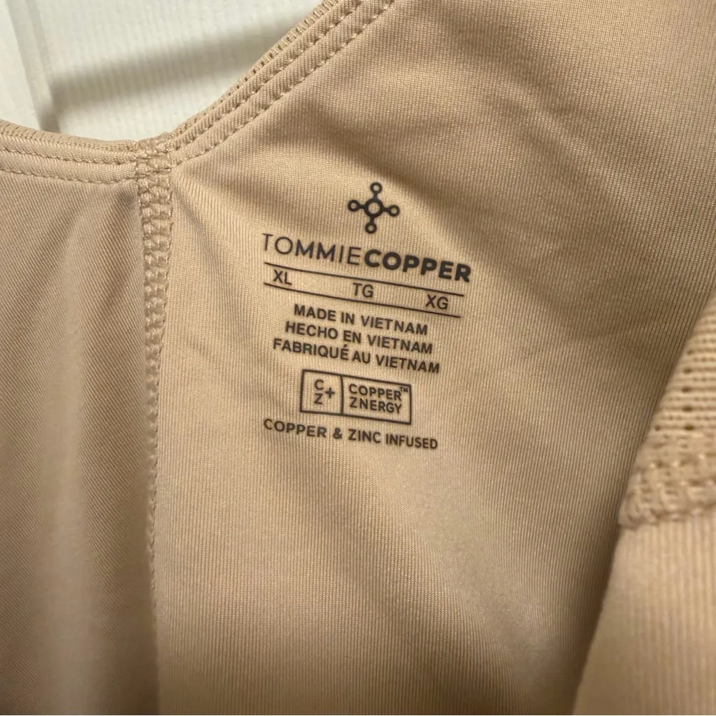 Tommie Copper Shoulder Support Bra With Zipper Nude Womens Size XL Tan - Image 4