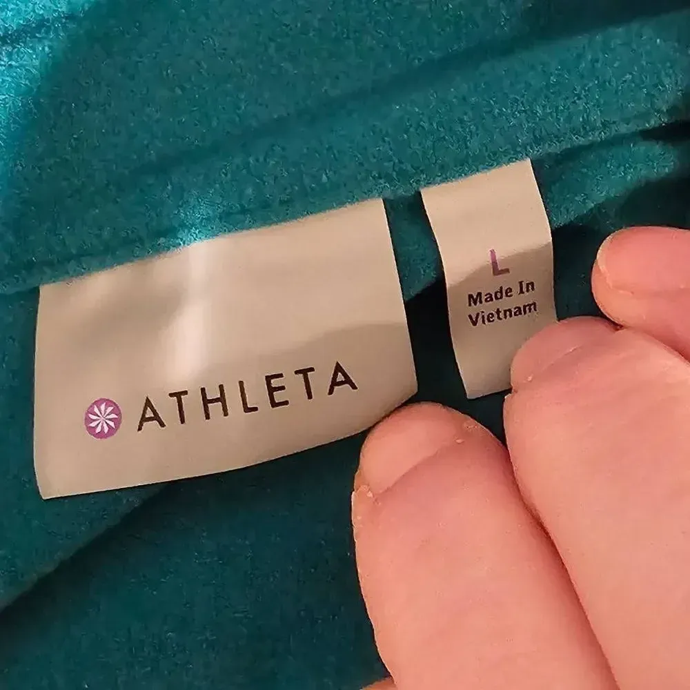 Athleta Womens Alacrity Green‎ Half Zip Pullover Large - Image 4