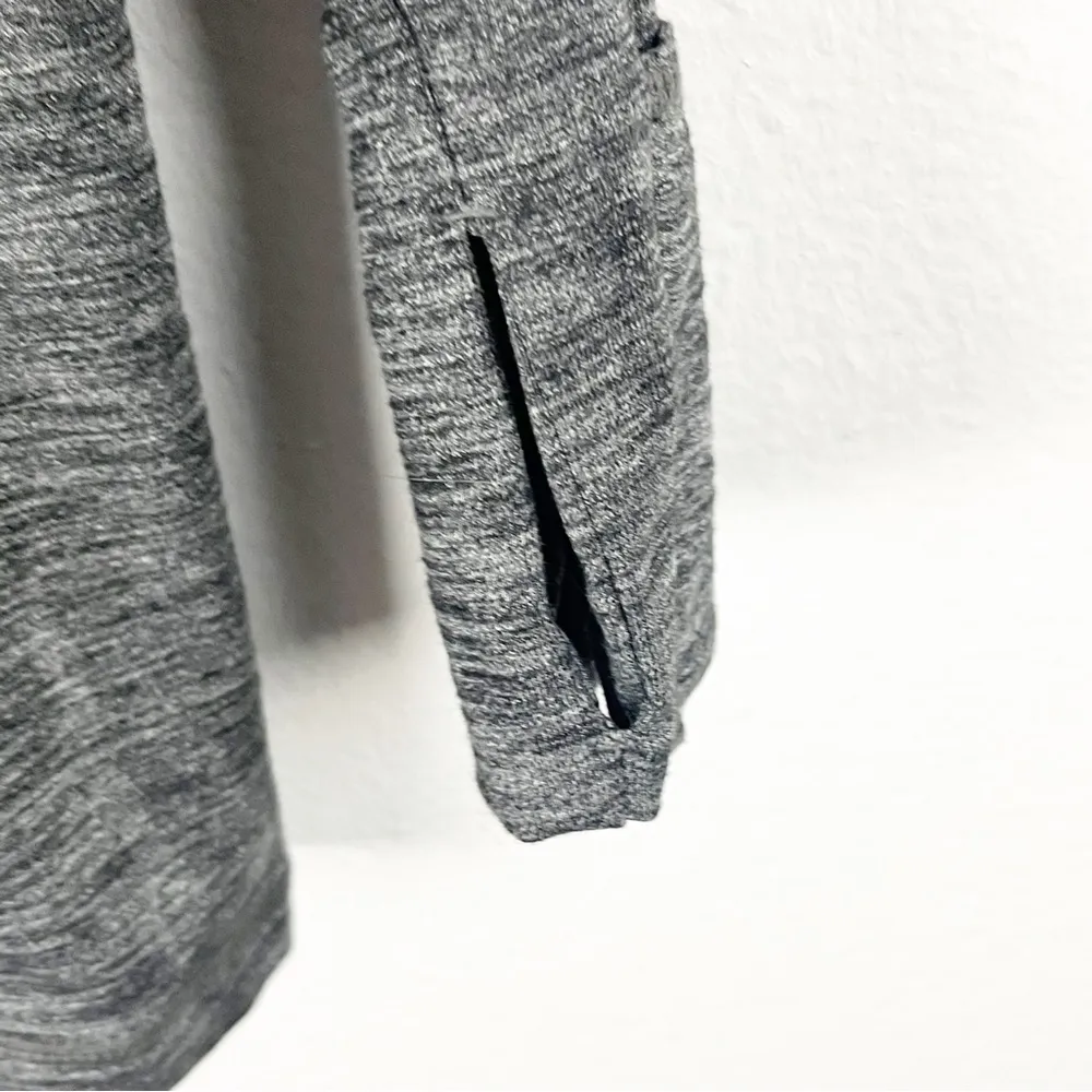 ATHLETA CYA Stronger Heather Gray Full Zipper Scuba Jacket, Size Medium - Image 8