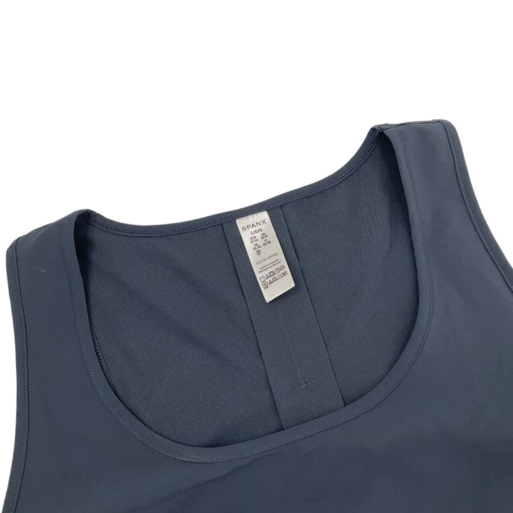 Spanx Womens Relaxed Fit Blue gray Tank Top Size L Polyester Blend layer Classic - Image 4