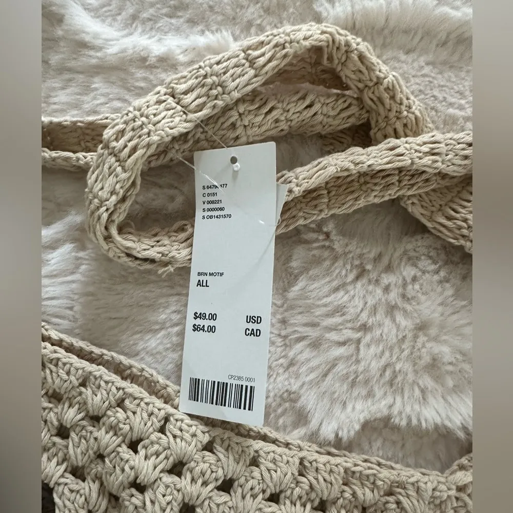 urban outfitters boho crochet woven bag - Image 5