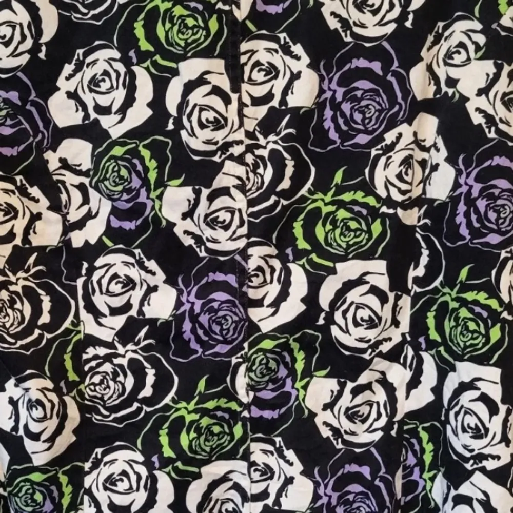 Christopher & Banks Stretch Floral Button Down Blazer Jacket Women’s Size Large - Image 5