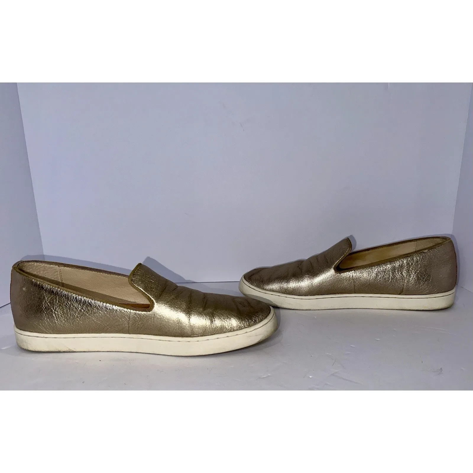 Birdies The Swift Metallic Gold Slip On Sneakers Women's Size 8.5 - Image 3