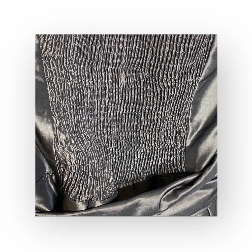 Zara ❃ Strapless Taffeta Bow Puff Bubble Cocktail Party Mini Dress ❃ Metallic - Image 12