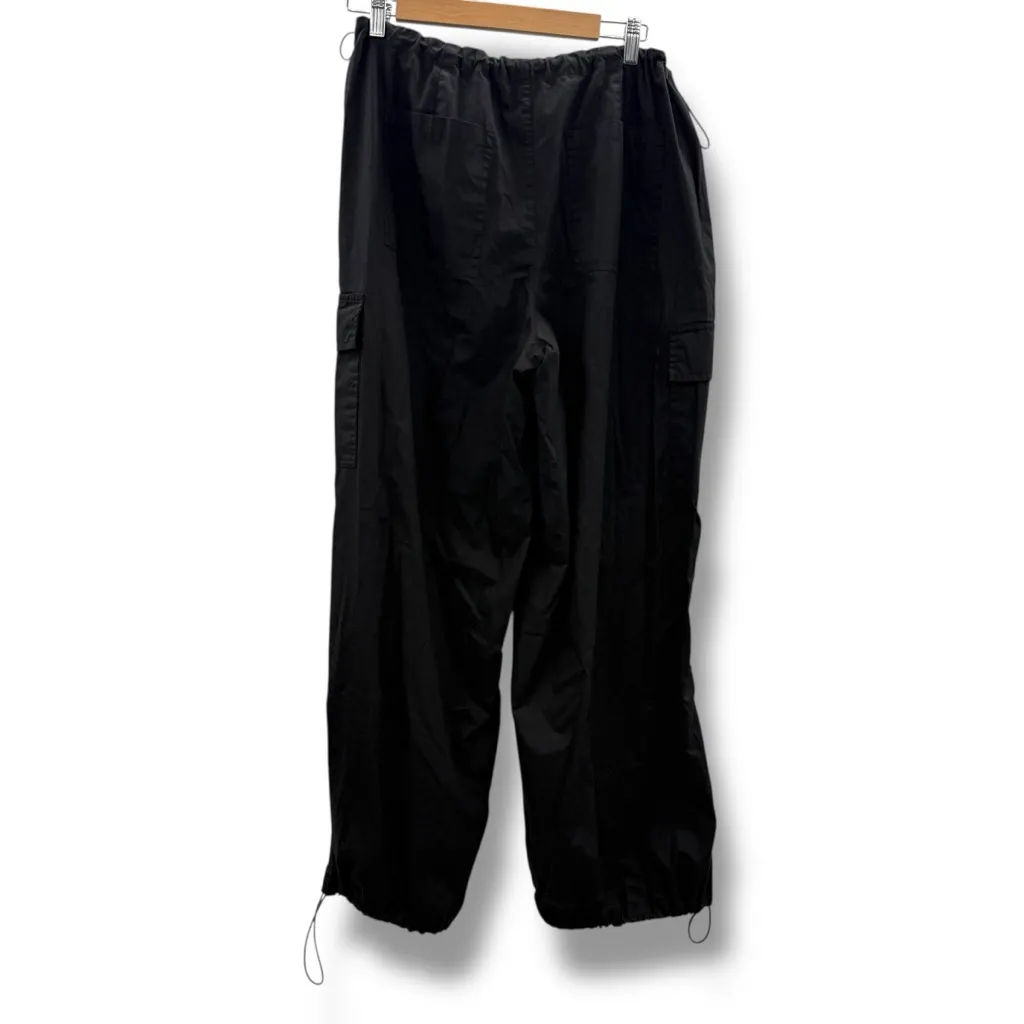 Favorite Daughter Black High Rise Cropped‎ Wide Leg Cargo Pants Sz L Size L - Image 4