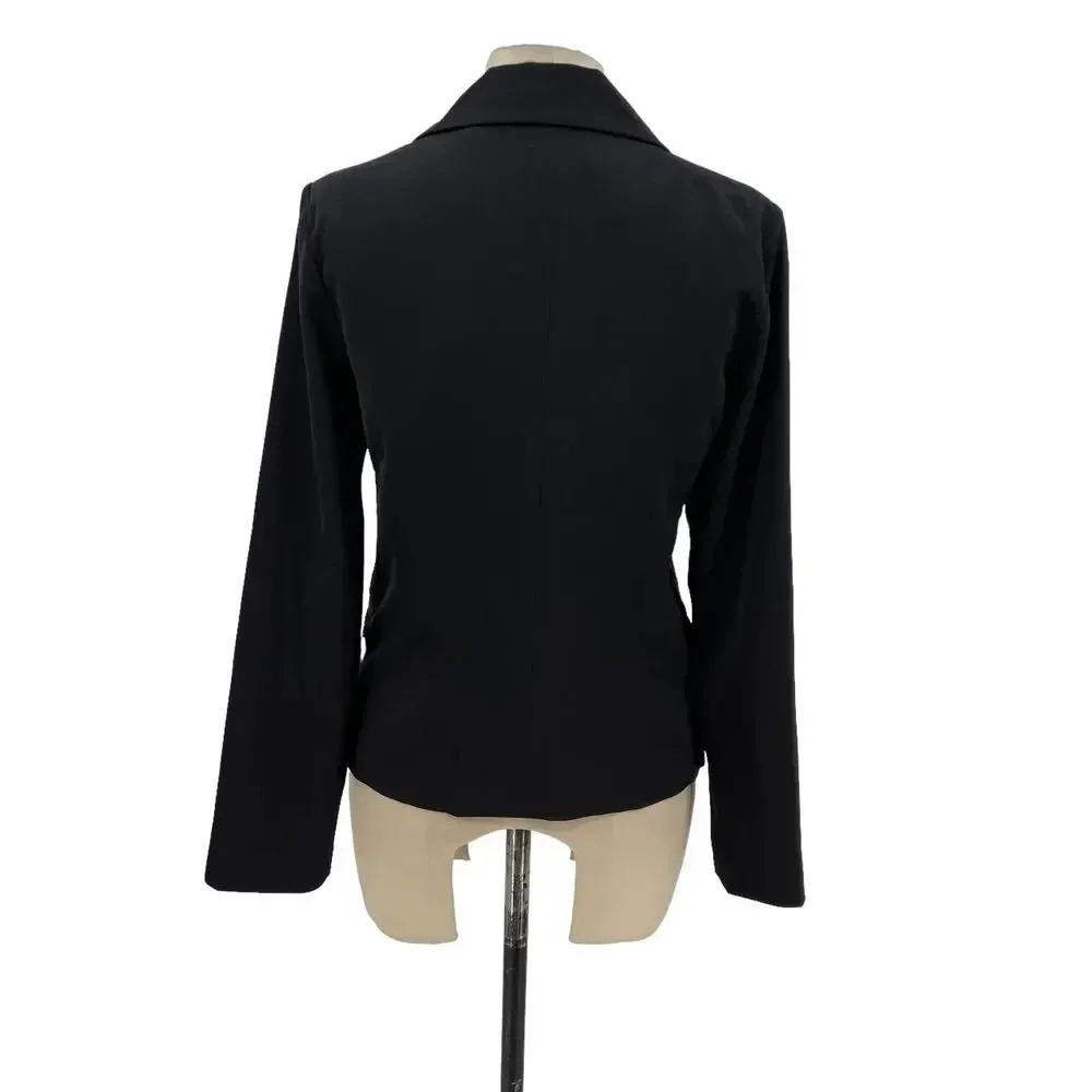 UNIF Control Blazer Jacket in‎ Black Zip Front Long Sleeve Size Small - Image 9