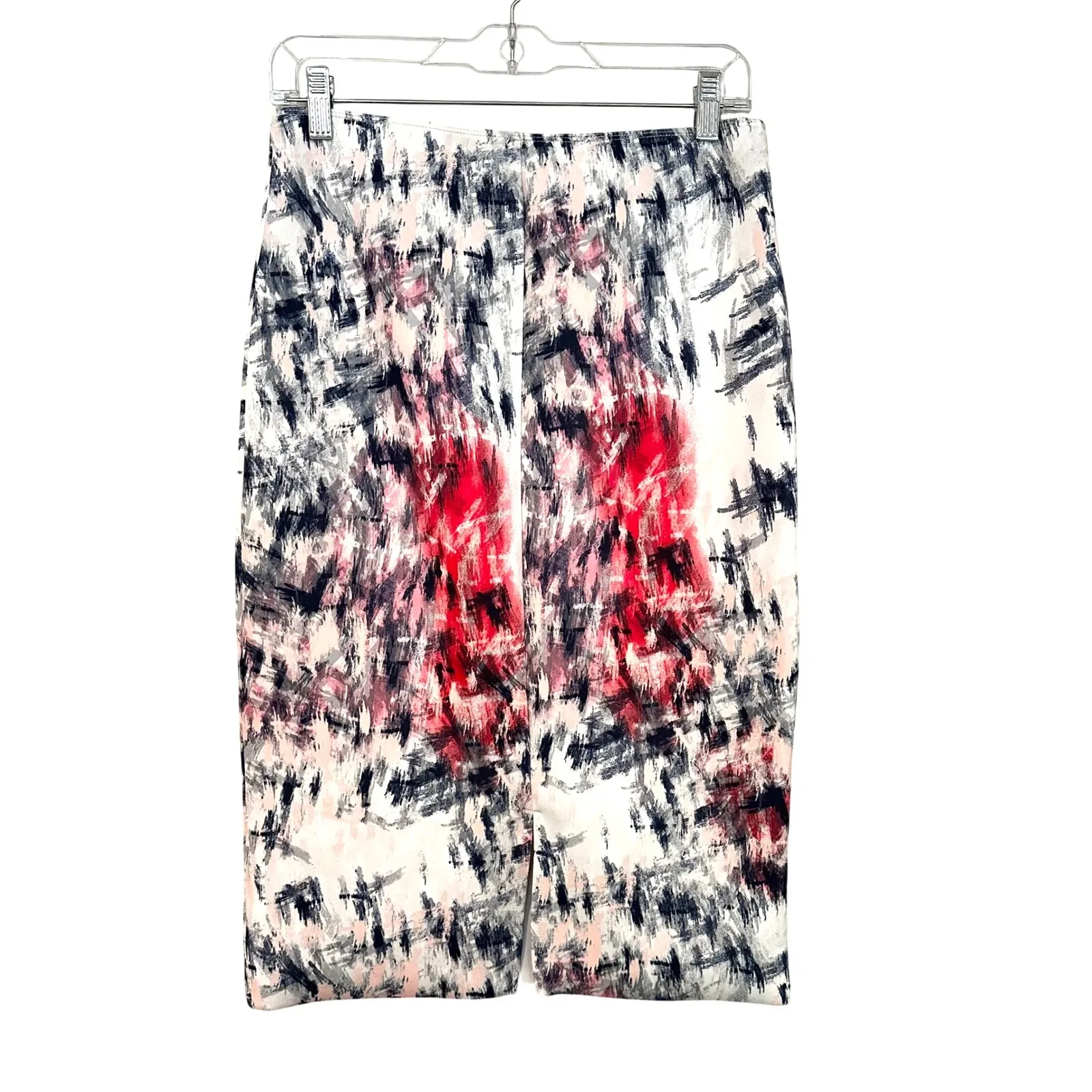 Abercrombie & Fitch Bodycon Pencil Skirt Womens Large White Navy Hippie Boho Y2K - Image 4